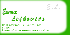 emma lefkovits business card
